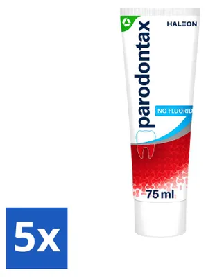 Immagine prodotto di 5 tubetti di dentifricio Parodontax senza fluoro - 75 ml - confezione - 5 pezzi