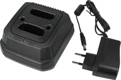 Produktbild von vhbw Dual-Ladegerät kompatibel mit Motorola PMNN 4351, 6074, 4351A, 4351B Funkgerät-Akkus - Ladestation + Netzteil, 15 V, 0.8 A