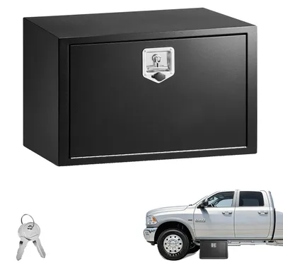 Imagen del producto de VEVOR Caja de Almacenaje para Camión 762x457x457 mm, Caja de Herramientas de Acero con Cerradura y Llaves, para Debajo de Carrocería del Camión, con Asa en T para Furgoneta, SUV, Camioneta,