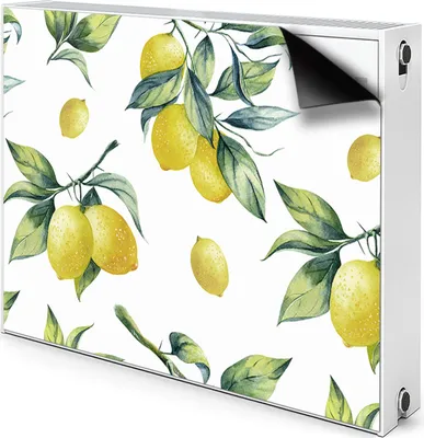 Produktbild von Magnet Heizkörper Heizkörper-Abdeckung Heizkörperabdeckung 80x60 cm  - Gelb, Zitronen
