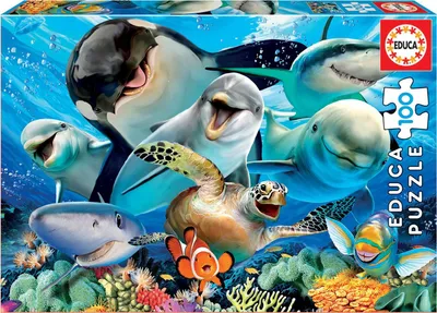 Image de Puzzle enfant 100 selfie sous l'eau 6-8 ans educa efface