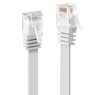 Immagine prodotto di Cavo patch LINDY Cat6 a nastro piatto non schermato bianco 10m