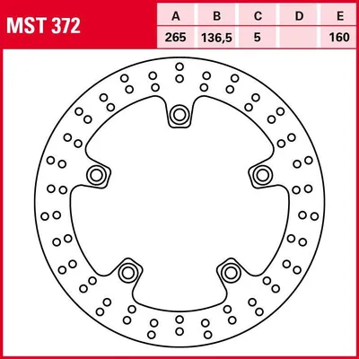 Produktbild von TRW Bremsscheibe Allround starr MST372 R nineT R1ST Nuda 900R A7