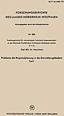 Produktbild von Probleme der Regionalplanung in den Entwicklungsländern