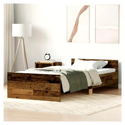 Produktbild von Bettgestell aus Altholz 100x200cm ohne Matratze, Holzwerkstoff, für erholsamen Schlaf