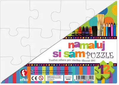 Productafbeelding van Efko: Maak een puzzel in de vorm van een rechthoek, bestaande uit 12 stukken