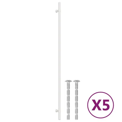 Image de Poignées d'armoire 5 pcs argenté 480 mm acier inoxydable