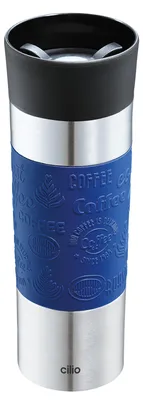 Image de Gobelet isotherme Cilio VIAGGIO, 500 ml, bleu, référence 546156, numéro d'article 4017166546156
