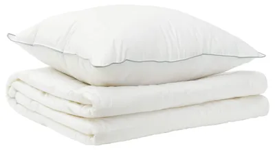Produktbild von vidaXL Bettdecke und Kissen Set 2 stk. 140x200 cm Sommer 140 GSM Wolle