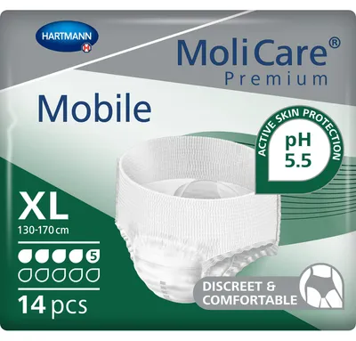 Zdjęcie produktu dla HARTMANN MoliCare Premium Mobile 5 kropli rozmiar XL 14 sztuk