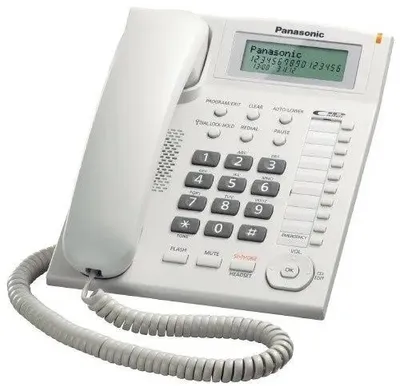 Produktbild von Panasonic KX-TS880, Freisprecheinrichtung, 50 Eintragungen, Anrufer-Identifikation, Weiß