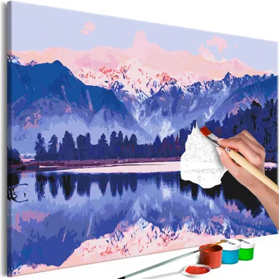 Image de Peinture au Chiffre 40x50 cm Adultes Kit de Peinture avec Pinceau Cadeau Décoration Enfants Peinture à la main Kit DIY