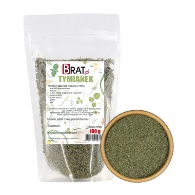 Zdjęcie produktu dla Tymianek liść 100g Brat.pl