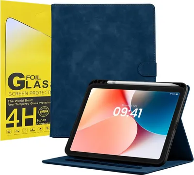 Produktbild von LBH Tablet Schutzhülle + 2x 4H Displayfolie für Apple iPad 10. Gen 10.9 Zoll Cover Case Schutz Tablet Farbe: Blau
