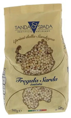 Imagen del producto de Tanda&Spada Fregula Sarda Tostata 500g – bolas de sémola de trigo duro tostadas de Cerdeña