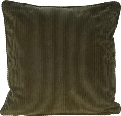 Image de Coussin décoratif avec ceinture en velours côtelé, 40 x 40 cm