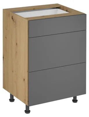 Produktbild von Küchenunterschrank Schubladenschrank Auszugsschrank 3 Schubladen Küche