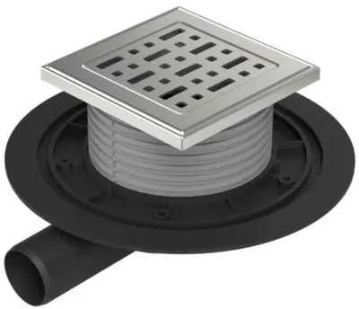 Image de Chud?j : siphon de sol latéral D40, cadre en acier inoxydable, grille FACE F1 382 N A