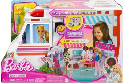 Productafbeelding van Barbie 2-in-1 Ambulance Speelset (met licht en geluid)