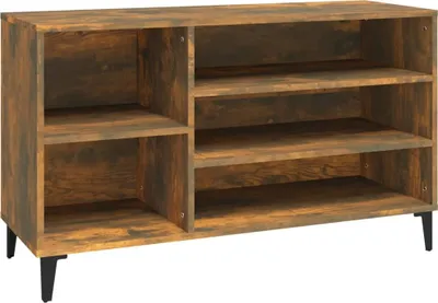 Obrázek produktu pro vidaXL Stojan na boty kouřový dub 102x36x60 cm odvozený výrobek ze dřeva