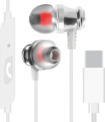 Immagine prodotto di Cuffie in-ear USB-C con microfono e pulsanti di controllo LinQ White