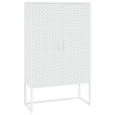 Produktbild von Highboard Weiß 80x35x135 cm Stahl