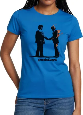 Produktbild von Spreadshirt Pink Floyd Album Cover Und Logo Frauen T-Shirt, XXL, Royalblau