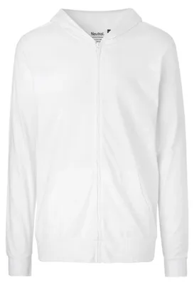 Imagen del producto de Sudadera con capucha uni para hombre/mujer, con cremallera, de punto (modelo LT3727) (talla XXL) (blanco)