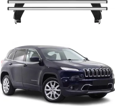Image de Menabo Barres de toit Transversales pour Jeep Cherokee 2014-2018 Gris ABE 2x