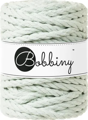 Image de Bobbins 3PLY Macramé Rope 9 mm 30 m Milky Green Corde