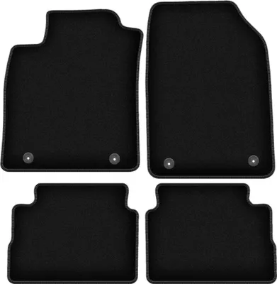 Image de Tapis de sol velours sur-mesure pour Opel Vectra C (2002-2008, liftback, hatchback, berline) noir, jeu 4 pièces, fixations