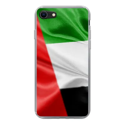 Produktbild von MuchoWow® Handyhülle Schutzhülle Hülle für iPhone SE 2022 Die Flagge der Vereinigten Arabischen Emirate Silikon Softcase Handy Hülle - Schutzhülle