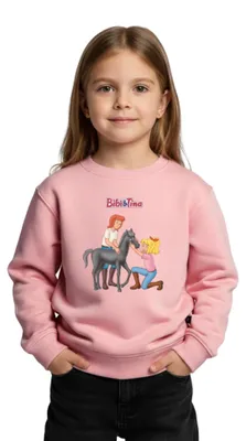 Produktbild von Spreadshirt Bibi Und Tina Kuscheln Mit Süßem Fohlen Felix Kinder Premium Pullover, 146/152 (10 Jahre), Rosa