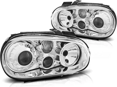 Produktbild von Design Klarglas Scheinwerfer passend für VW Golf 4 97-03 chrom