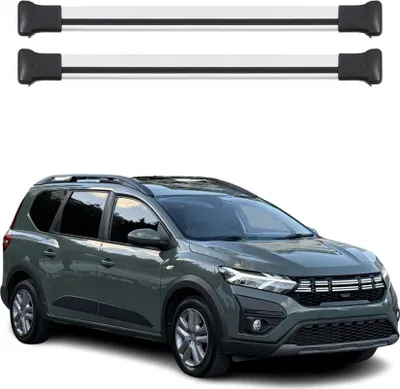 Image de Barres de toit transversales pour Dacia Jogger 2022-2026 Aluminium Gris 2Pcs