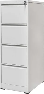 Zdjęcie produktu dla Szafa na dokumenty metalowa kartotekowa FURVERO W4S S/S 4 szuflady A4 szara 45x62x134cm skręcana