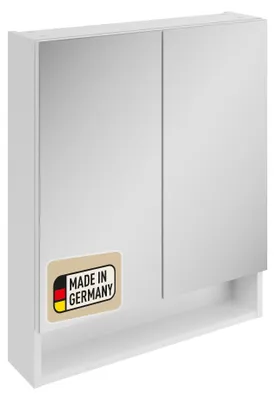 Produktbild von PROBUS Basic Spiegelschrank 60 cm – Moderner Spiegelschrank in Weiß mit offenem