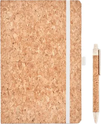 Produktbild von MidOcean - Notizbuch mit Stift "Suber", Kork, A5 Set MO683 (Einheitsgröße) (Beige)
