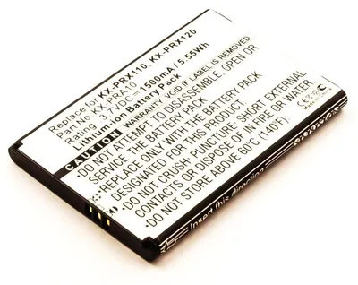 Produktbild von Akku für Panasonic KX-PRXA15EXB Li-Ion 3,7 Volt 1750 mAh schwarz.