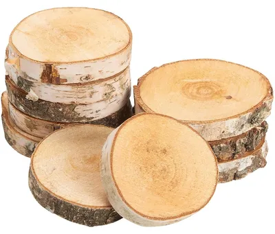 Produktbild von Baumscheiben 10 Stk. Dekoholz Holzscheiben Holzplatten 10 - 12 cm