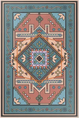 Produktbild von Arabische Geometrie als dekoratives Muster – Vinylteppich – 150x225 cm – Indoor Teppich – Flur – Pflegeleicht – Modern