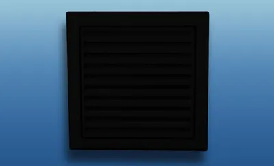Produktbild von Lüftungsgitter MV mit Flansch Größe: Ø100 154x154mm Farbe: schwarz