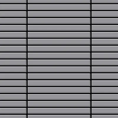 Produktbild von Mosaik Fliese massiv Metall Edelstahl matt grau 1,6mm stark Linear-S-S-MA