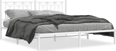 Obrázok produktu pre vidaXL Detská posteľ s čelom kovová biela 180x200 cm