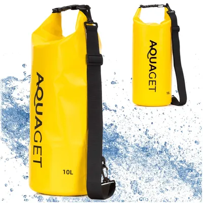 Produktbild von Aquaget® wasserdichte Tasche Trockensack 10L für Kajak & Boot – Rollverschluss, schwimmfähig, IPX6
