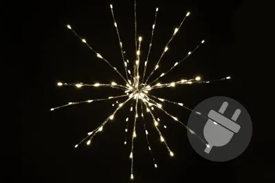 Obrázek produktu pro Vánoční LED osvětlení, světelná hvězda, teple bílý, 120 LED