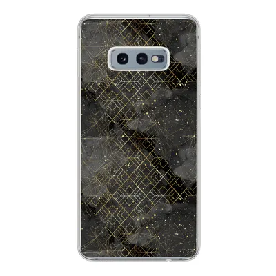 Produktbild von MuchoWow® Handyhülle Schutzhülle Hülle für Samsung Galaxy S10e Marmor - Schwarz - Gold - Geometrie Silikon Softcase Handy Hülle - Handy