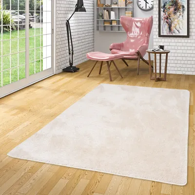 Produktbild von Luxus Hochflor Langflor Teppich Bilbao Beige, Größe:400x500 cm