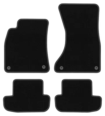 Produktbild von Velours-Fußmatten für Audi A5 8T 2008-2018 (Coupé) – 4-tlg, Schwarz, passgenau – Wielganizator BASIC