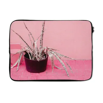 Produktbild von MuchoWow® Laptop Hülle 14 ZollSommer - Rosa - Pflanzen Laptoptasche - Laptoptasche - Stoßsicher - Schutzhaube